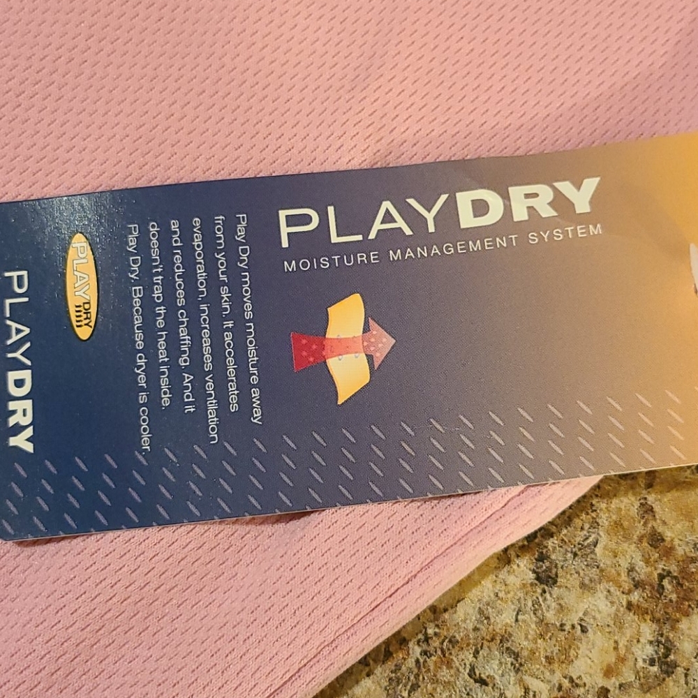 Reebok Play Dry (3) Girls L Pink SS Shirt NWT - Picture 3 of 12